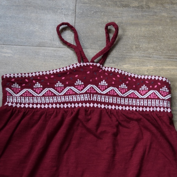 Old Navy Boho Halter Dress with Embroidery - Picture 2 of 5
